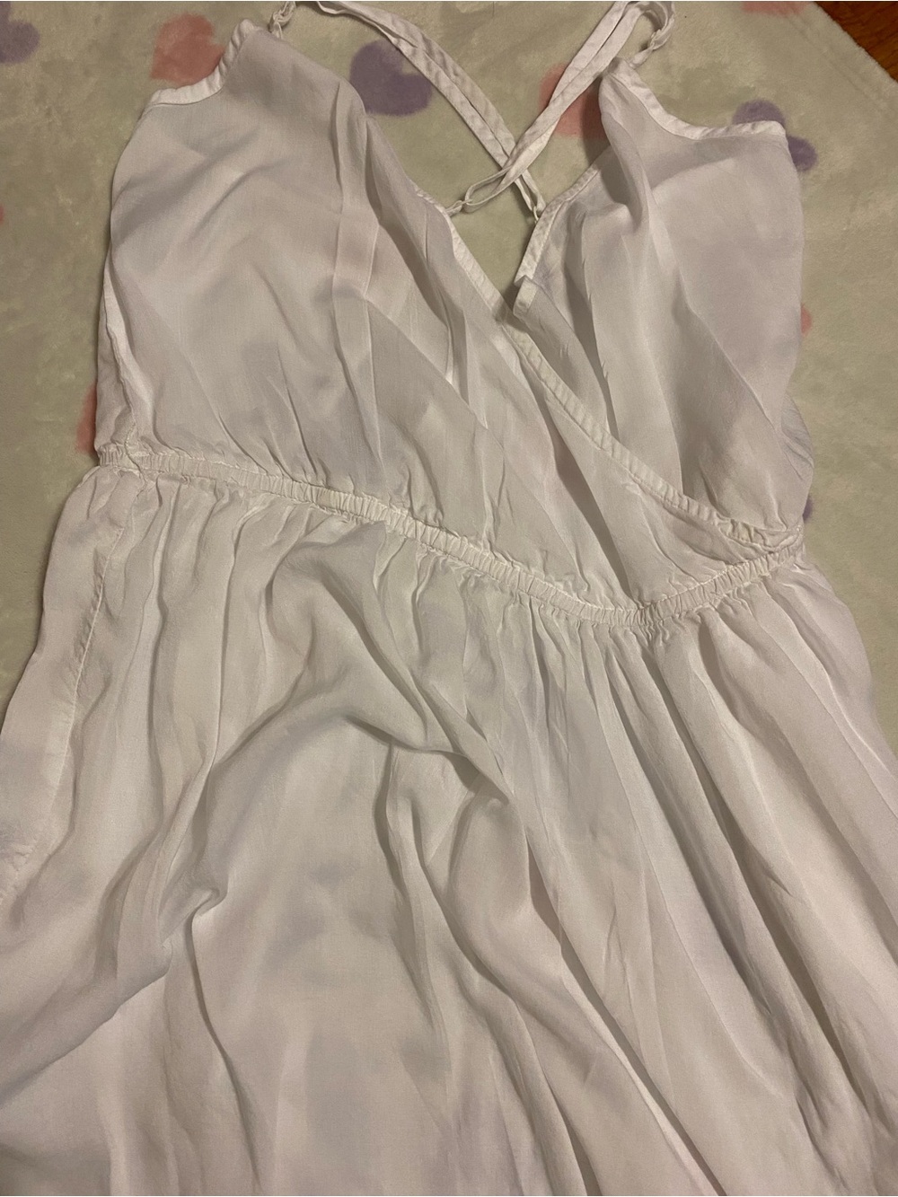 ASOS White Strapless V-Neck Summer Dress